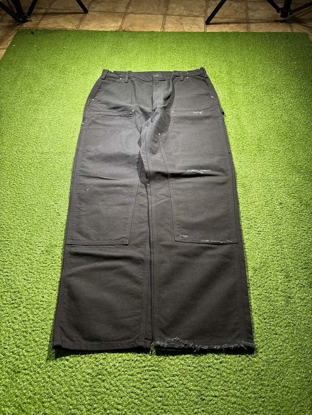 Carhartt Double Knee Work Pants Black 38x34